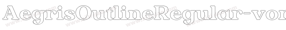 AegrisOutlineRegular-vonD字体转换