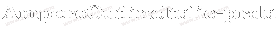 AmpereOutlineItalic-prda字体转换