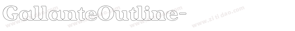 GallanteOutline字体转换