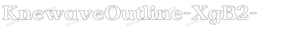 KnewaveOutline-XgB2字体转换