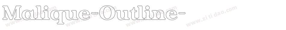 Malique-Outline字体转换