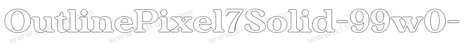 OutlinePixel7Solid-99w0字体转换