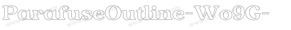 ParafuseOutline-Wo9G字体转换