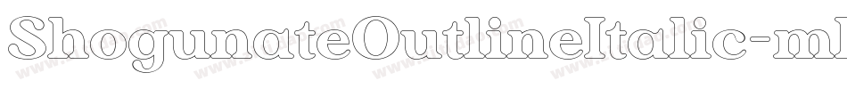 ShogunateOutlineItalic-mLWeG字体转换