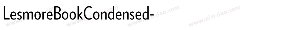 LesmoreBookCondensed字体转换