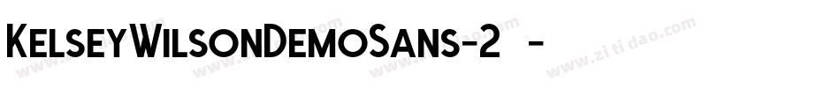 KelseyWilsonDemoSans-2转换器字体转换