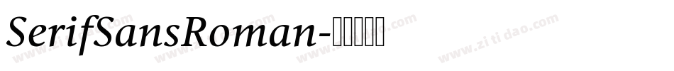 SerifSansRoman字体转换