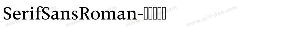 SerifSansRoman字体转换