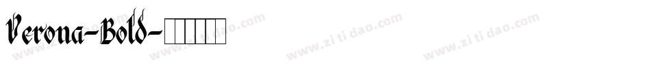 Verona-Bold字体转换