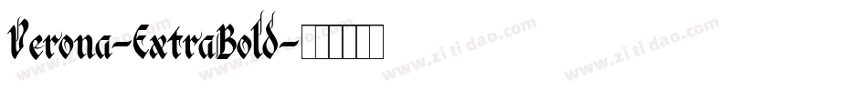 Verona-ExtraBold字体转换
