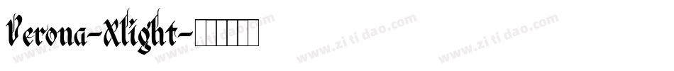 Verona-Xlight字体转换