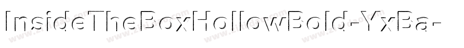 InsideTheBoxHollowBold-YxBa字体转换