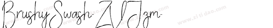BrushySwash-ZVJzm字体转换
