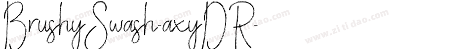 BrushySwash-axyDR字体转换