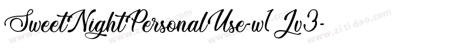SweetNightPersonalUse-w1Jv3字体转换