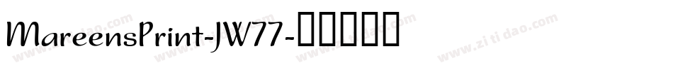 MareensPrint-JW77字体转换
