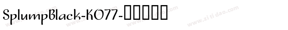 SplumpBlack-KO77字体转换