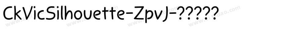 CkVicSilhouette-ZpvJ字体转换