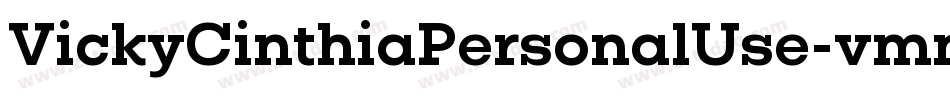 VickyCinthiaPersonalUse-vmm1D字体转换