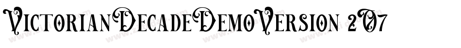 VictorianDecadeDemoVersion-2O7ml字体转换
