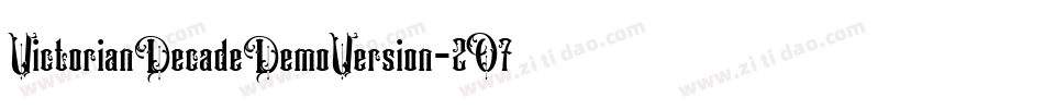 VictorianDecadeDemoVersion-2O7ml字体转换