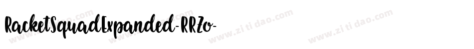 RacketSquadExpanded-RRZo字体转换
