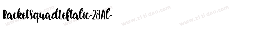RacketSquadLeftalic-28Al字体转换
