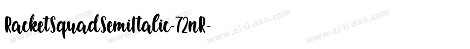 RacketSquadSemiItalic-72nR字体转换