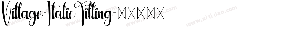 Village-ItalicTitling字体转换