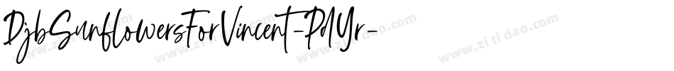 DjbSunflowersForVincent-PdYr字体转换