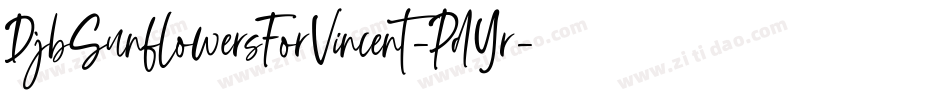 DjbSunflowersForVincent-PdYr字体转换