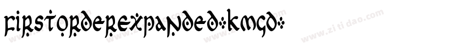 FirstOrderExpanded-KmGD字体转换