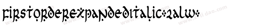 FirstOrderExpandedItalic-2aLw字体转换