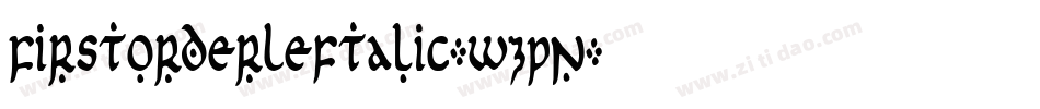 FirstOrderLeftalic-wzPn字体转换
