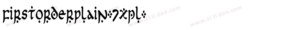 FirstOrderPlain-7xpl字体转换