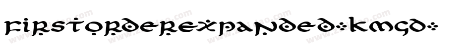 FirstOrderExpanded-KmGD字体转换