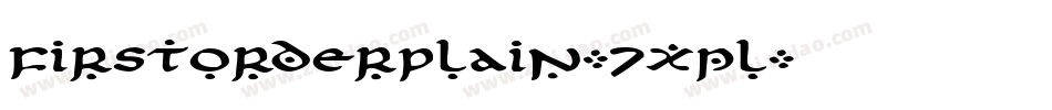 FirstOrderPlain-7xpl字体转换