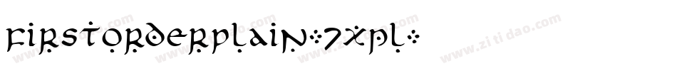 FirstOrderPlain-7xpl字体转换