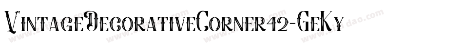 VintageDecorativeCorner42-GeKy字体转换