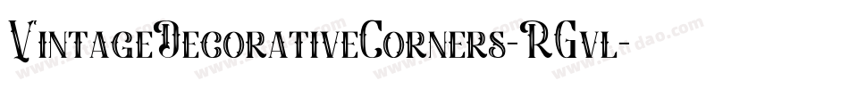 VintageDecorativeCorners-RGvl字体转换