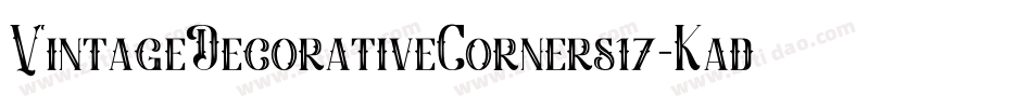 VintageDecorativeCorners17-Kadp字体转换