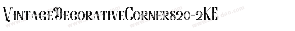 VintageDecorativeCorners20-2KEK字体转换