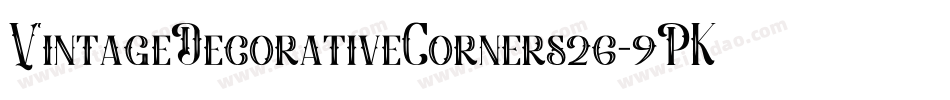 VintageDecorativeCorners26-9PKB字体转换