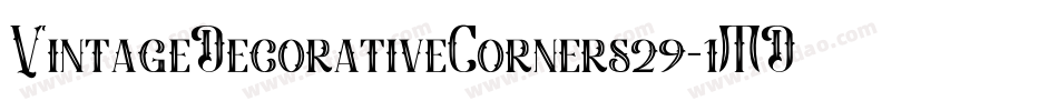 VintageDecorativeCorners29-1MDZ字体转换