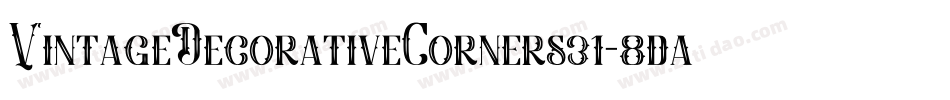 VintageDecorativeCorners31-8daz字体转换