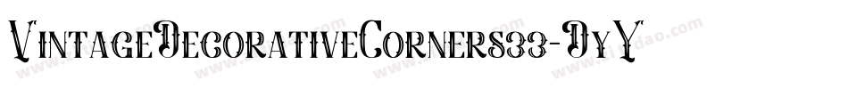 VintageDecorativeCorners33-DyYD字体转换