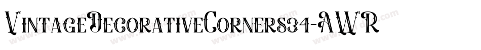 VintageDecorativeCorners34-AWRp字体转换