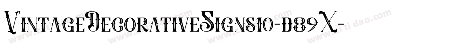 VintageDecorativeSigns10-d89X字体转换