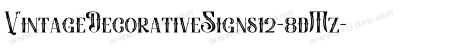 VintageDecorativeSigns12-8dMz字体转换