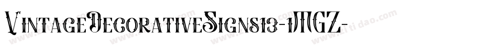 VintageDecorativeSigns13-1MGZ字体转换
